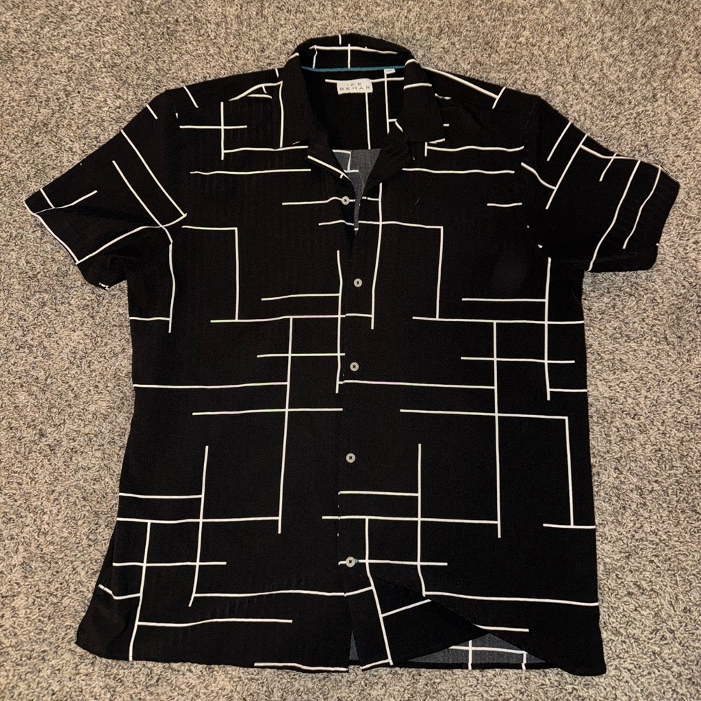 Men's Black Geometric Shirt